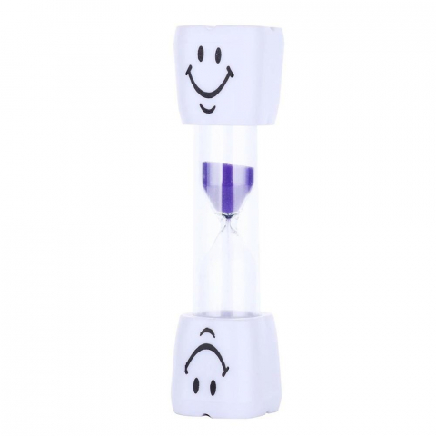 Set 3 clepsidre pentru perierea dintilor, 3 minute, 10 x 2.5 cm, portocaliu/mov/galben [2]