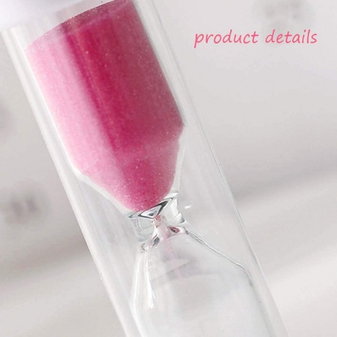 Set 3 clepsidre pentru perierea dintilor, 3 minute, 10 x 2.5 cm, roz [5]