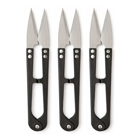 CASA & GRADINA - Set 3 foarfeci croitorie compacte negre, 10.4 cm, lame otel inoxidabil, taiere precisa fire textile
