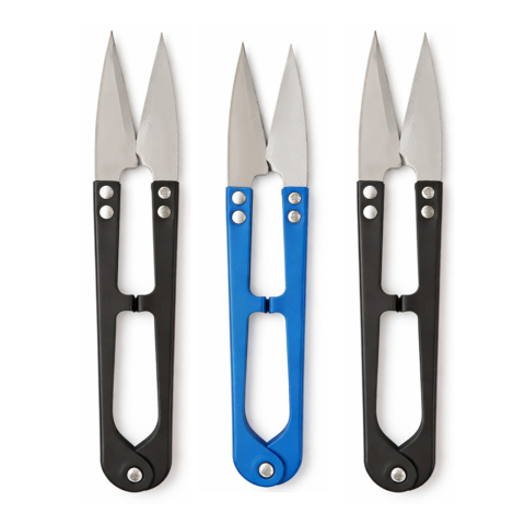 CASA & GRADINA - Set 3 foarfeci croitorie compacte, negru + albastru + negru, 10.4 cm, lame otel inoxidabil, taiere precisa fire textile
