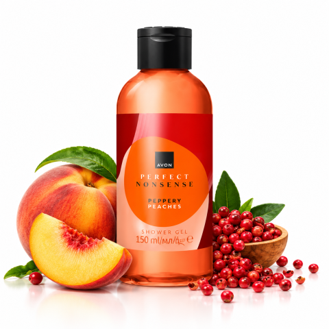 Set 3 Geluri de Dus Perfect Nonsense, 3 x 150 ml, Choco Tuberose, Bamboozie Cocktail si Peppery Peaches, Avon [6]