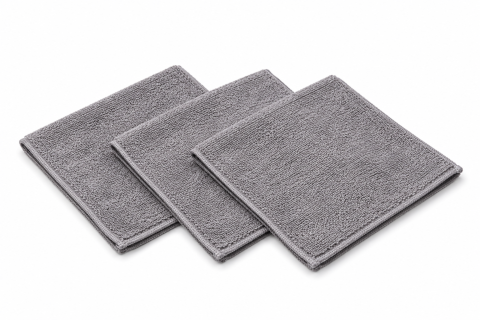CASA & GRADINA - Set 3 lavete microfibra gri 30 x 30 cm pentru curatare, absorbante