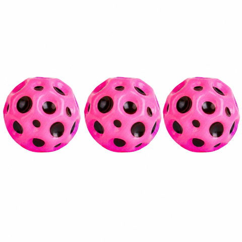 Set 3 mingi antistres roz 6 cm, jucarii senzoriale moi din poliuretan, accesorii saltarete pentru joaca, relaxare, stimulare tactila si antrenarea mainilor [3]