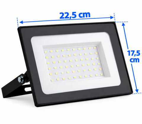 Set 3 proiectoare LED 300W, 3 x 100W, 22,5 x 17,5 cm, lumina rece 6000K, IP66, cablu 200 cm [3]