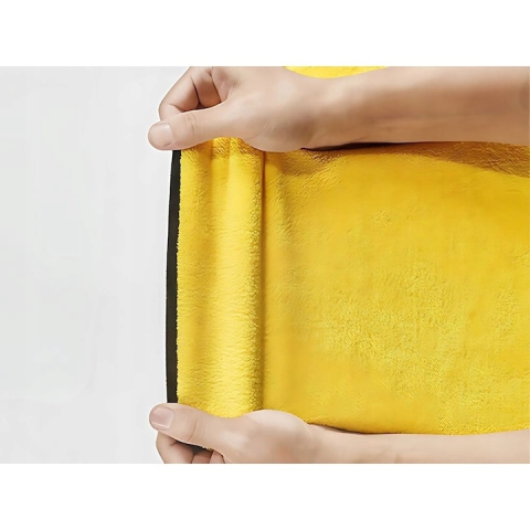 Set 3 prosoape din microfibra, absorbante si cu uscare rapida, 30 x 30 cm, gri/galben – pentru curatenie eficienta, fara urme si fara zgarieturi [4]