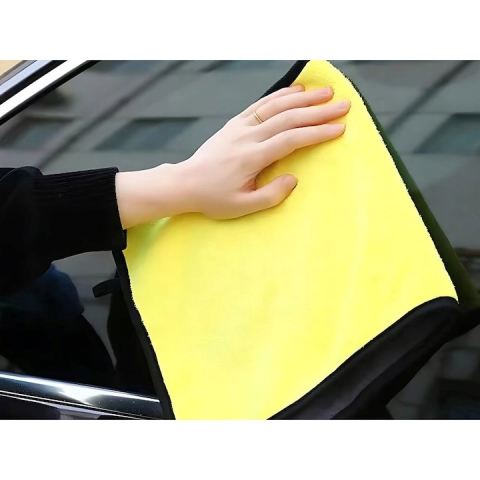 Set 3 prosoape din microfibra, absorbante si cu uscare rapida, 30 x 30 cm, gri/galben – pentru curatenie eficienta, fara urme si fara zgarieturi [6]