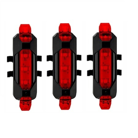 Faruri LED - Set 3 lumini LED,stopuri pentru bicicleta,15 lumeni,incarcare USB,4 moduri de iluminare
