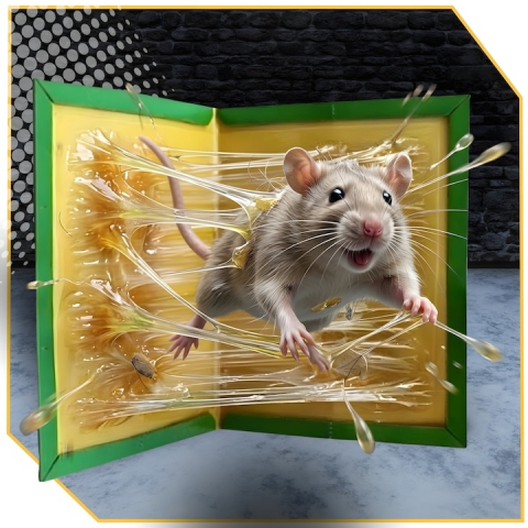 Set 60 capcane adezive pentru soareci si sobolani, tip carte, carton cu lipici non toxic 32g, 23.5 x 16.5 cm, verde [7]