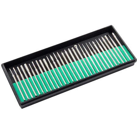 Ustensile pedichiura - Set 30 de capete pentru freza electrica, bit-uri diamantate, pentru manichiura si pedichiura