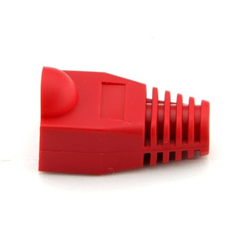 Set 30 x mufa ecranata + manson de protectie, RJ45, CAT5 CAT6, 8 pini 8P8C, rosu [11]