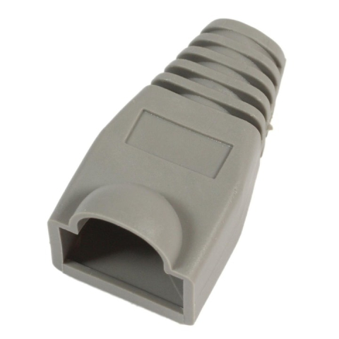 Set 30 x mufa + manson de protectie, RJ45, CAT5 CAT6, 8 pini 8P8C, gri [6]