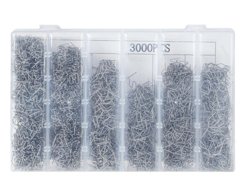 Set 3000 capse metalice pentru reparatii plastic auto, 0,6 si 0,8 mm, 6 modele [3]