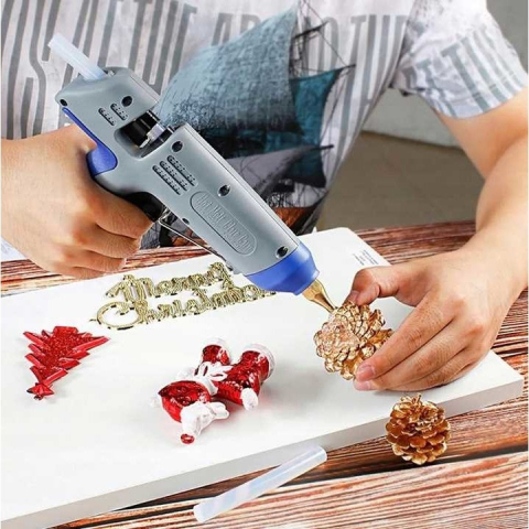 Set 36 batoane, rezerve pentru pistol de lipit, reparatii, proiecte DIY, 300 x 11 mm, 1 kg, alb [2]