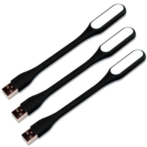 Gadgeturi - Set 3x Mini lampa portabila,conectare USB,perfecta pentru birou - Negru