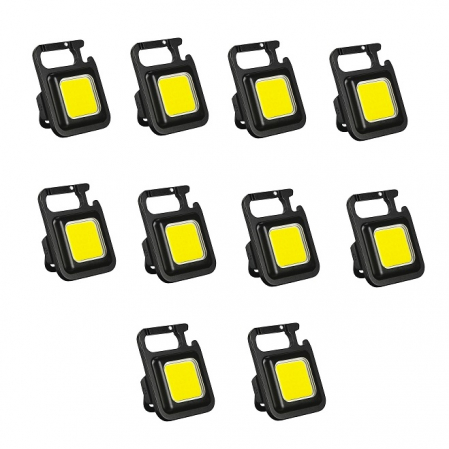 Pescuit - Set 10x mini lanterne camping multifunctionale, desfacator de sticle, magnet, incarcare USB
