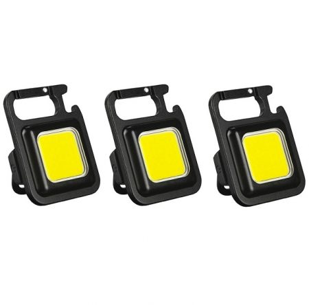 Pescuit - Set 3x mini lanterne camping multifunctionale, desfacator de sticle, magnet, incarcare USB