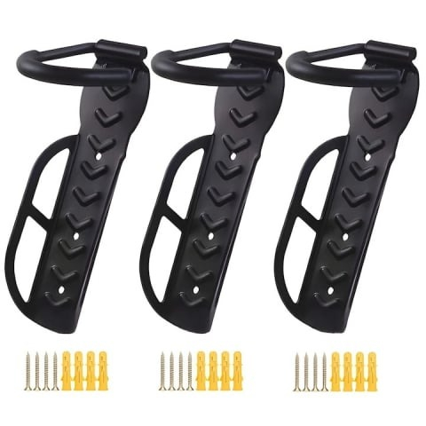 Ciclism - Set 3x suport universal din otel pentru biciclete, rezistent, anti zgarieturi - Negru