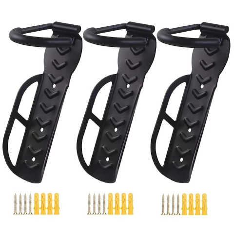 Ciclism - Set 3x suport universal din otel pentru biciclete, rezistent, anti zgarieturi - Negru