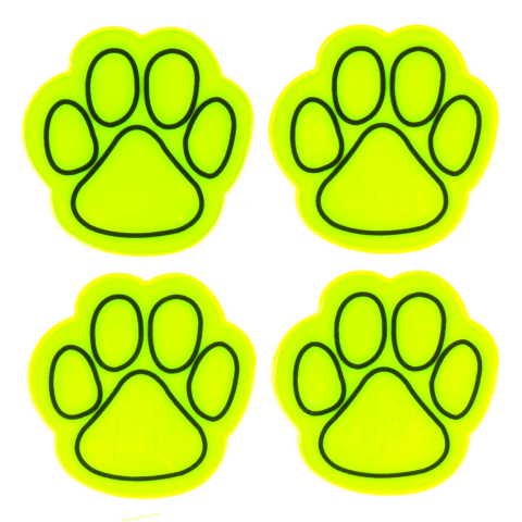 Diverse accesorii papetarie - Set 4 abtibilduri reflectorizante verde fluorescent, 17 x 15 cm coala