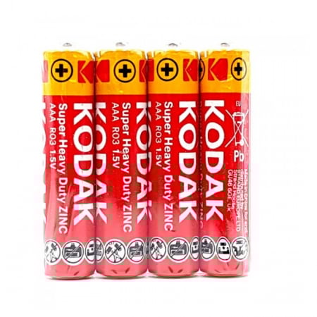 Set 4 baterii KODAK Super Heavy Duty Zinc, AAA R3 [1]