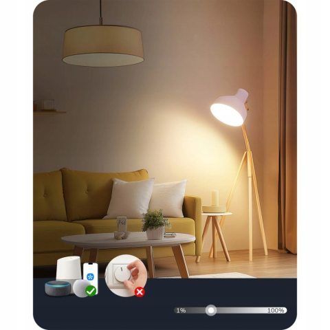 Set 4 becuri LED inteligente RGB E27 A60, WiFi, 9W, 806 lm, lumina reglabila 2700-6500K, control prin aplicatie si comanda vocala [7]