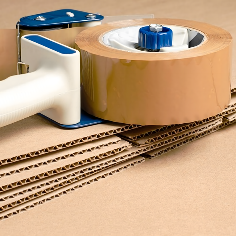 Set 4 benzi adezive maro pentru ambalare, 48 mm x 90 m fiecare, lipire puternica pentru sigilarea cutiilor, coletelor si pachetelor [4]