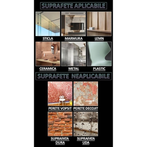 Set 4 benzi dublu adezive transparente, 5 metri pe rola, siliconice, flexibile, rezistente la apa, reutilizabile, nu lasa urme, aplicabile pe diverse suprafete [3]