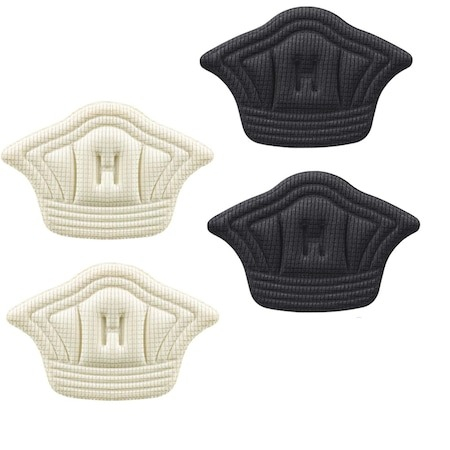 Accesorii incaltaminte - Set 4 branturi pentru calcai cu pernite, Warszawa, Poliester, 5mm, Bej,Negru