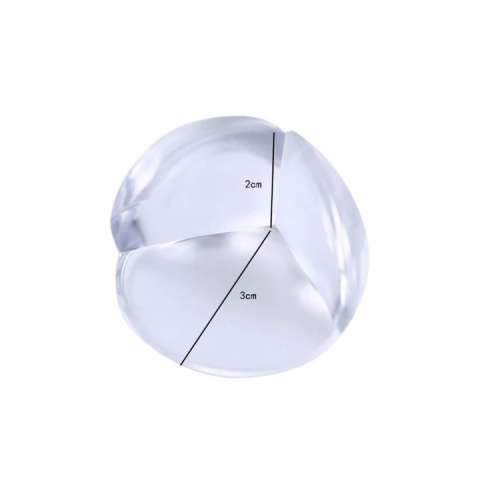 Set 4 bucati protectie colturi, universale, pentru siguranta copiilor, din silicon, rotunde, pentru mese, paturi, dulapuri, transparent [5]