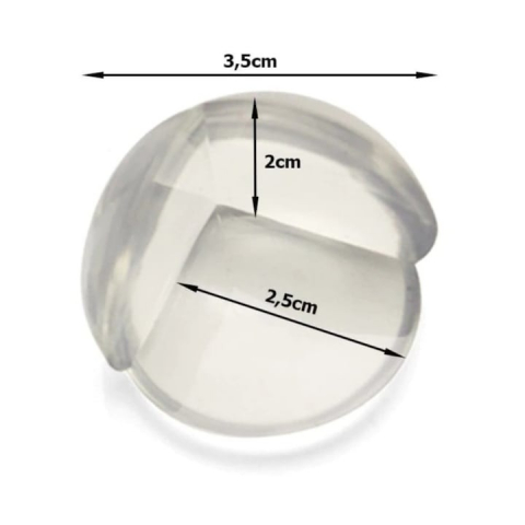 Set 4 bucati protectie colturi, universale, pentru siguranta copiilor, din silicon, rotunde, pentru mese, paturi, dulapuri, transparent [2]