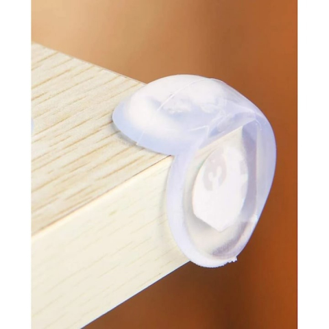 Set 4 bucati protectie colturi, universale, pentru siguranta copiilor, din silicon, rotunde, pentru mese, paturi, dulapuri, transparent [9]