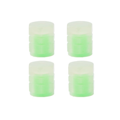 Lumini auto - Set 4 capace pentru supapa cauciucuri, fosforescente, universale, ABS, verde