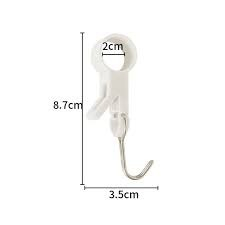 Set 4 carlige multifunctionale tubulare, pentru utilizarea eficienta a spatiului, 8.7 x 3.5 cm, alb [1]