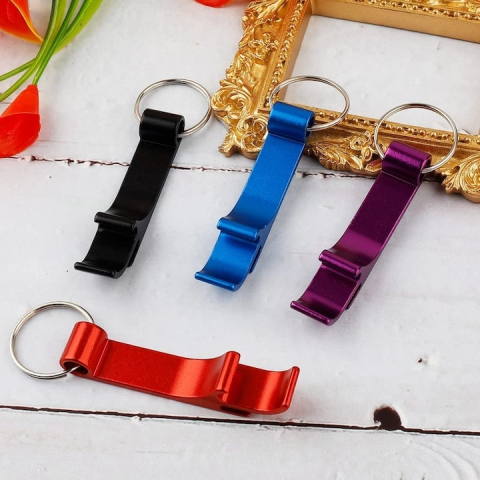 Set 4 desfacatoare sticle tip breloc aluminiu, usoare si compacte, multicolor, 6.3 x 1.2 cm [1]