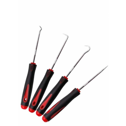 Diverse Unelte - Set 4 extractoare garnituri auto multifunctionale, din otel, lungime 16 cm - Rosu, negru