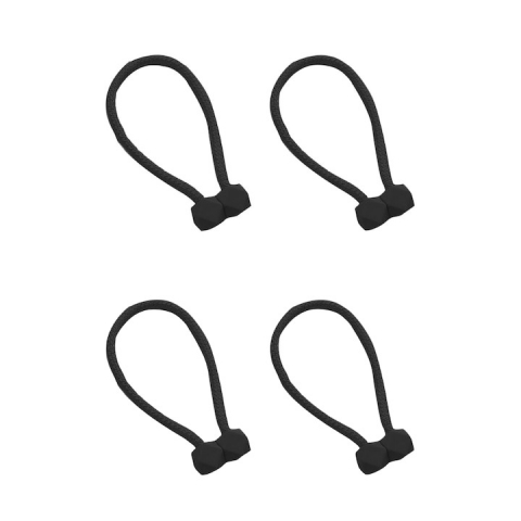 CASA & GRADINA - Set 4 inele magnetice de prindere pentru draperii si perdea,design de tip cub - Negru
