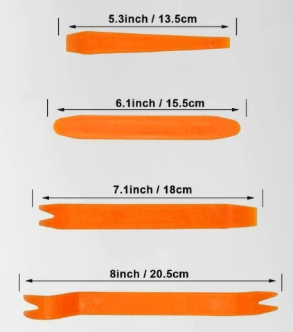 Set 4 leviere portocalii 13.5 / 15.5 / 18 / 20.5 cm pentru demontare panouri auto [4]