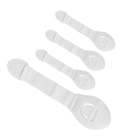 MAMA ȘI COPILUL - Set 4 opritoare de siguranta pentru mobilier, protectie copii pentru usi, dulapuri si electrocasnice, 20 cm, alb