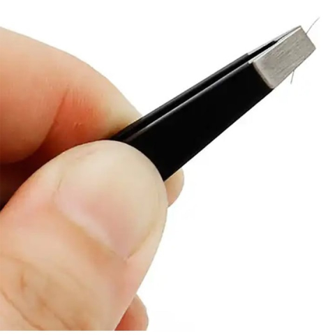 Set 4 pensete profesionale pentru gene si sprancene, din otel inoxidabil, 9.6x1x0.4 cm, negre – precizie si eleganta in fiecare detaliu [4]