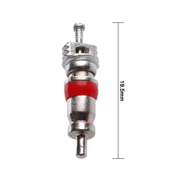 Set accesorii pentru valve Schrader, 2 miezuri ventil metalice si 2 capace negre de protectie [1]