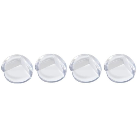 Set 4 sigurante pentru colturile mobilei, protectie impotriva accidentarilor la copii, din silicon moale, montare cu banda adeziva, alb [8]