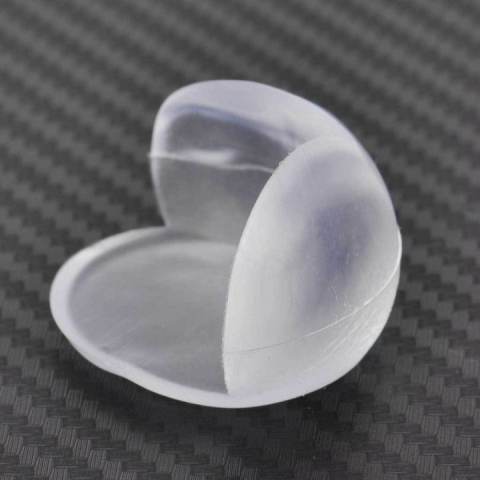 Set 4 sigurante pentru colturile mobilei, protectie impotriva accidentarilor la copii, din silicon moale, montare cu banda adeziva, alb [5]