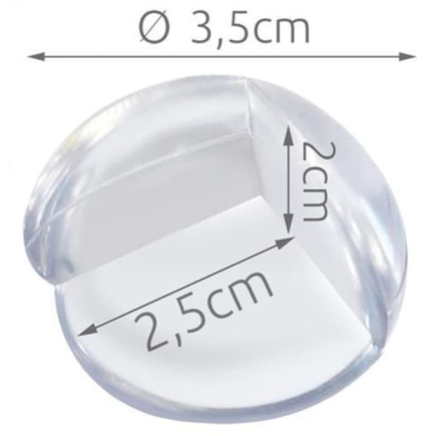 Set 4 sigurante pentru colturile mobilei, protectie impotriva accidentarilor la copii, din silicon moale, montare cu banda adeziva, alb [3]