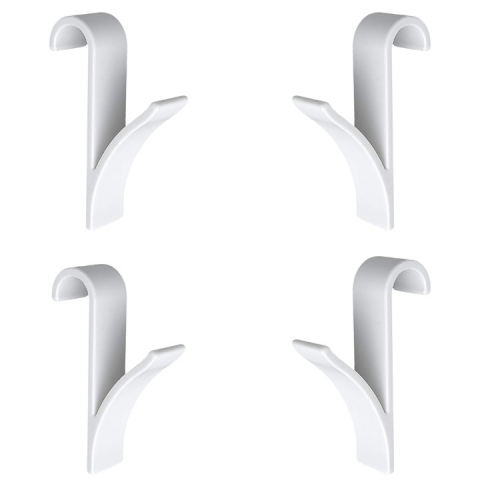 CASA & GRADINA - Set 4 suporturi de prosoape si haine, pentru calorifer, plastic, 9.8 cm, alb