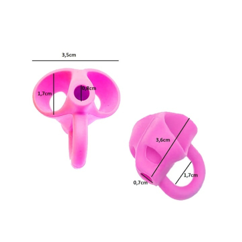 Set 4 suporturi pentru corectarea pozitiei de scriere, din silicon, pentru prescolari si scolari, roz [4]