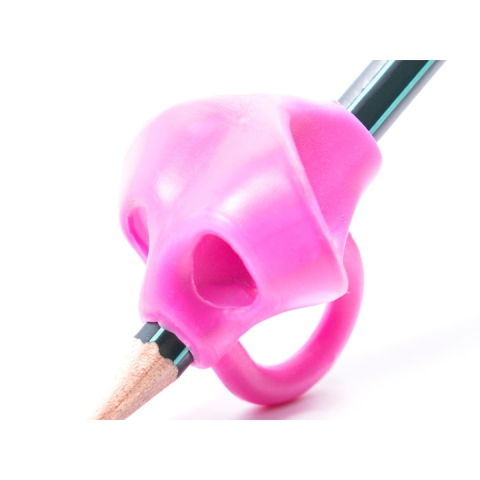 Set 4 suporturi pentru corectarea pozitiei de scriere, din silicon, pentru prescolari si scolari, roz [3]