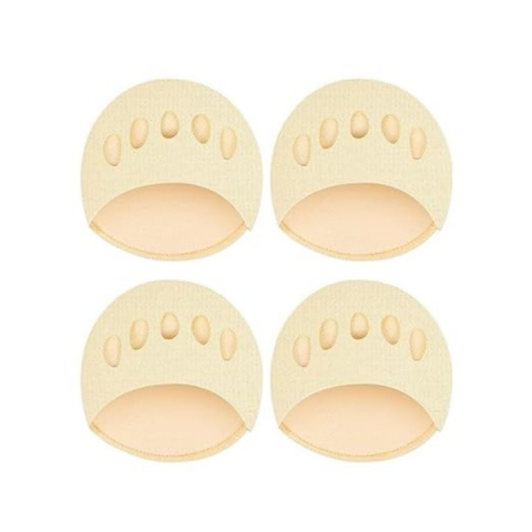 Ingrijire picioare - Set 4 talpici de protectie cu burete pentru picior si degete, material textil - Bej