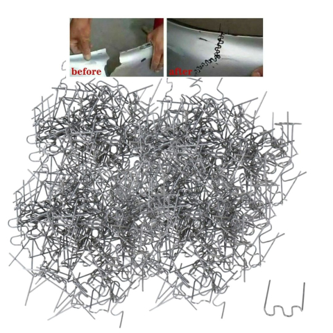 Set 400 capse sudura plastic model S, grosime 0.8 mm, reparatii bara auto si fisuri, otel tungsten, pentru pistol lipit [1]