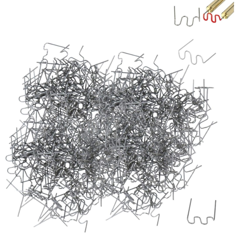 Set 400 capse sudura plastic model S, grosime 0.8 mm, reparatii bara auto si fisuri, otel tungsten, pentru pistol lipit [2]