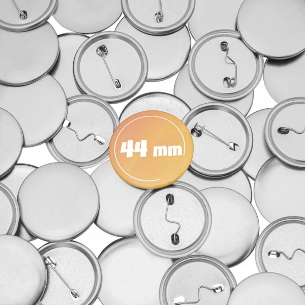 Set 400 componente pentru insigne personalizate 44 mm, blank-uri metalice cu ac de siguranta si folie transparenta, compatibile cu presa de insigne [4]